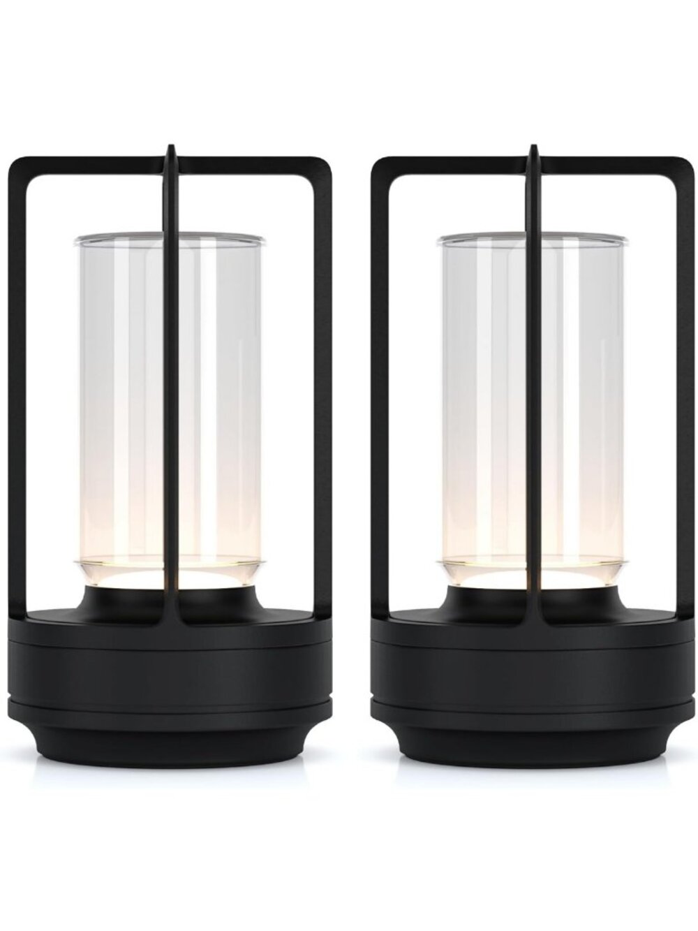 Rechargeable Cordless Metal Table Lamp with Stepless Dimming & 3 Color Options
